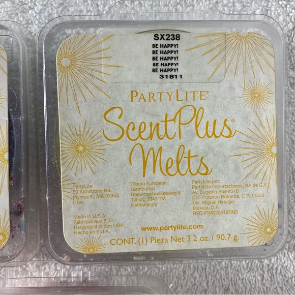 PartyLite ScentPlus Wax Melts Black Cherry Mahogany Apple Be Happy! - Picture 3 of 8